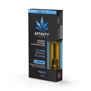 Affinity Hemp Delta 8 Cartridge - Indicas - 1 Gram